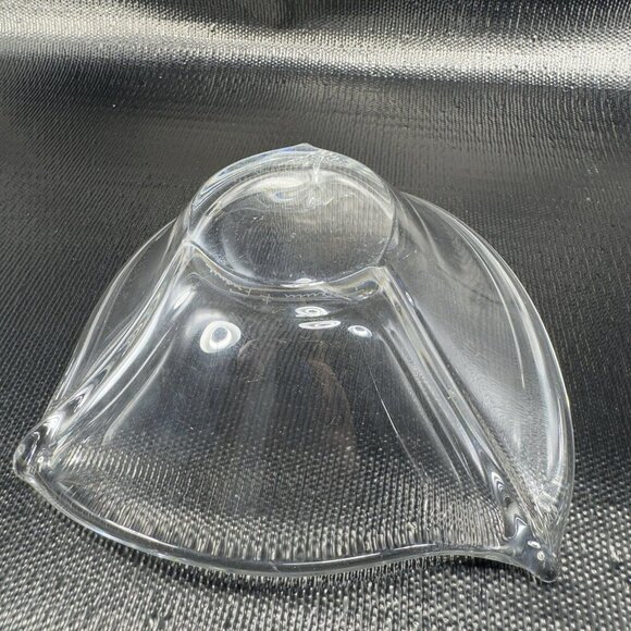 Daum France Clear Glass Crystal Free Form French Glass Dish Bowl Vintage Signed - Picture 9 of 16